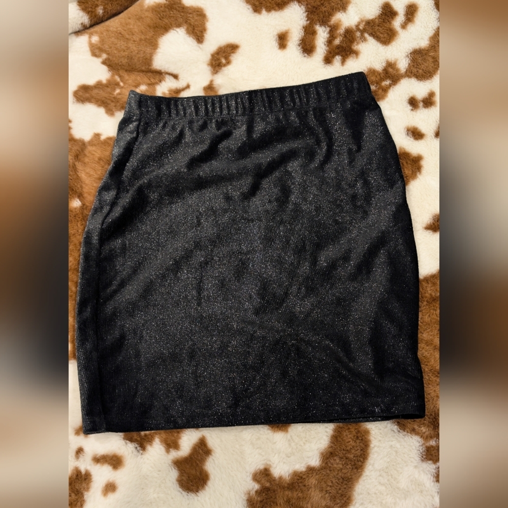 🎉Garage Black Glitter Pencil Skirt